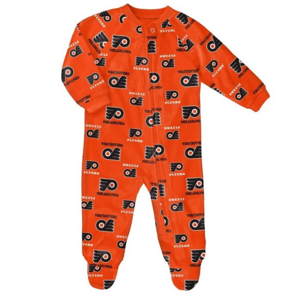 NWT NHL Philadelphia Fliers Blanket Sleeper Pajamas One Piece
